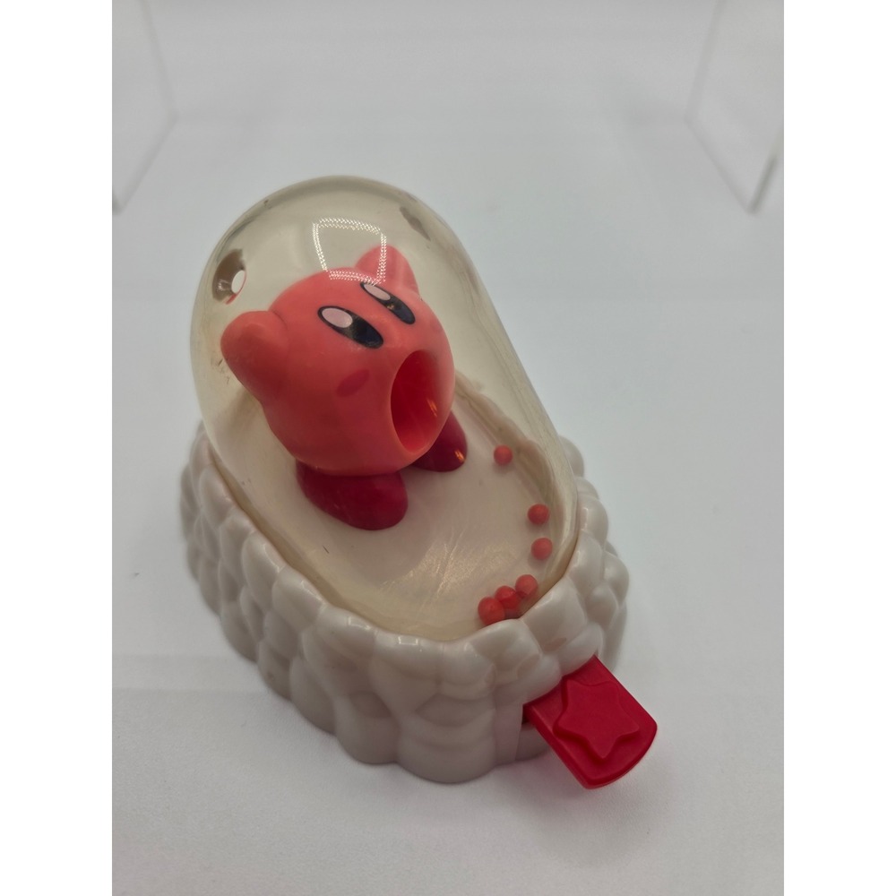 Vintage 2002 Burger King Nintendo Kirby Wind Up Toy Collectible Figure Pink